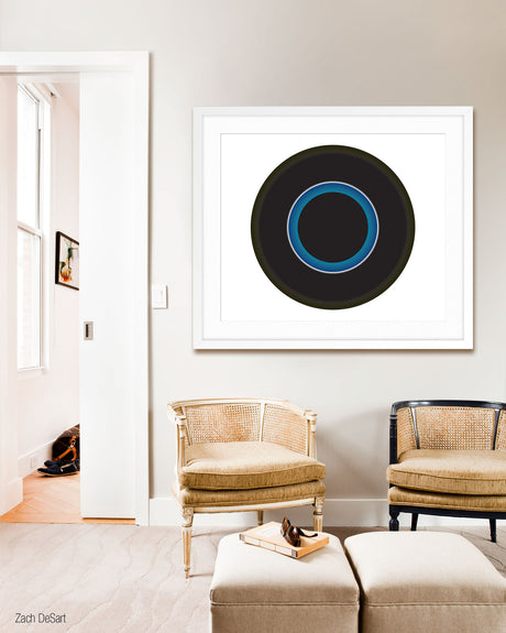 Black And Blue Circle by Ruth Adler Posters, Prints, & Visual Artwork