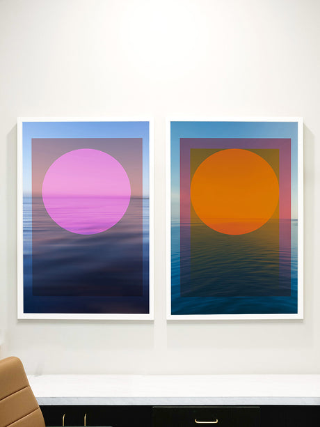 SEASCAPE AND PINK CIRCLE